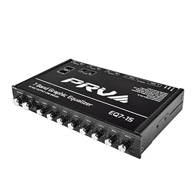  EQ7-15 7 Band Graphic Equalizer 15 Volt RCA Line-Level Output with Fader and 