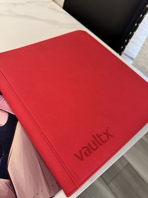 Vault x Fire Red 12-Pocket Exo-Tec Zip Binder 480 Side Loading Cards