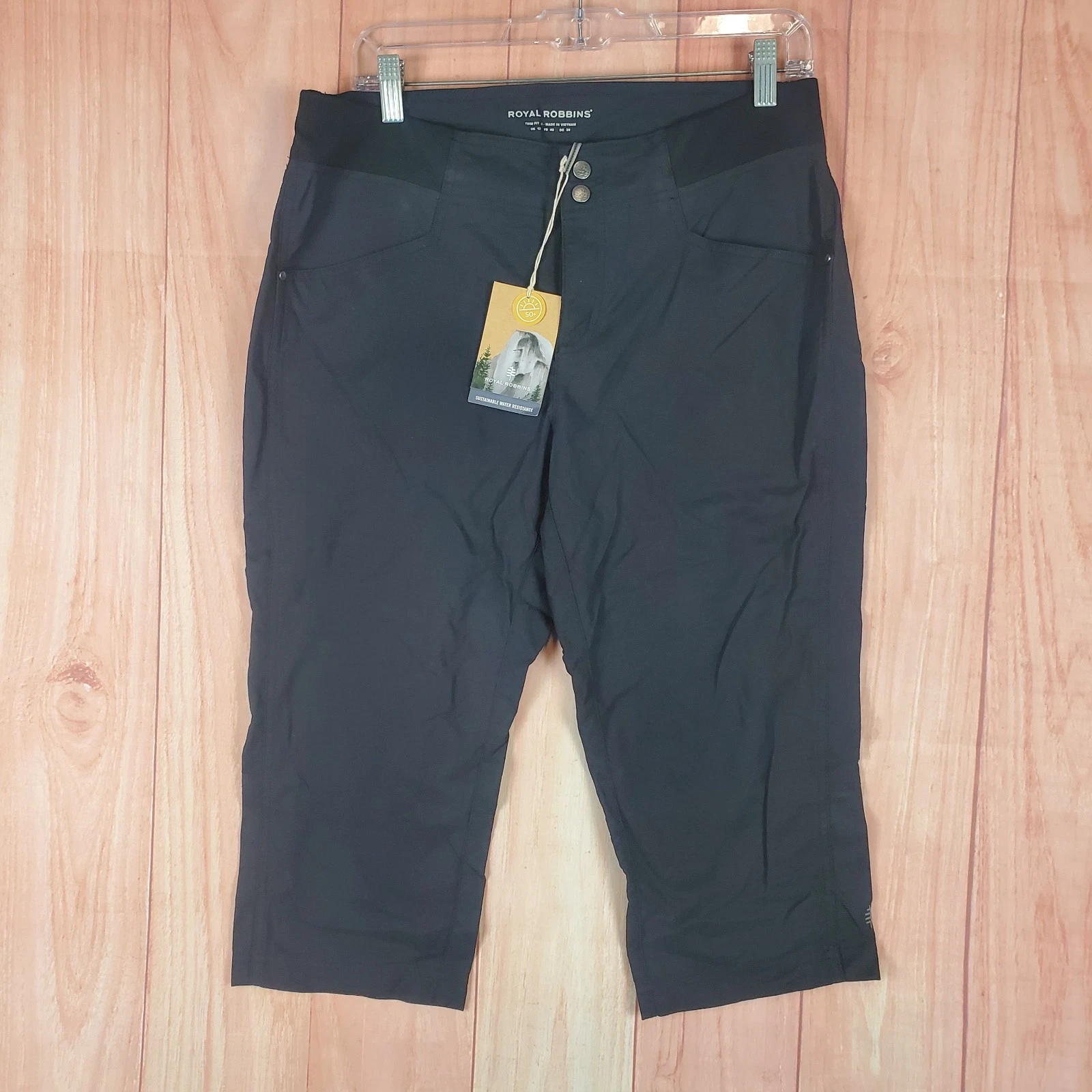 Royal Robbins Jammer II Capri Pants Womens 8 Black Trim Fit Wrinkle Resistant
Opens in a new window 