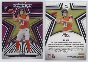 2024 Panini Rookies & Stars Rookies Purple /299 Bo Nix #108 RC