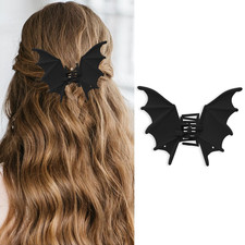 Halloween Bat Hair Clips for Women French Metal Bat Hair Claw Clips Matte Black