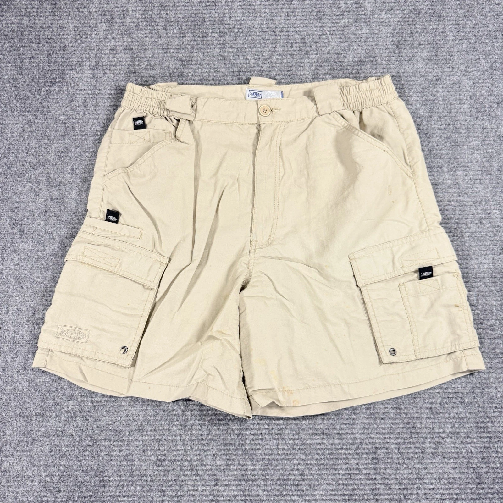 AFTCO Fishing Cargo Shorts Mens 36 Beige Nylon Elastic Waist Pockets Outdoor
Opens in a new window o