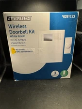 Utilitech Wireless Doorbell Kit Sensor 3 Melodies White Finish #6291123