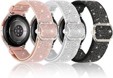 Sparkly Stretchy Nylon Strap Compatible with Samsung Galaxy Watch 7 40mm 44mm