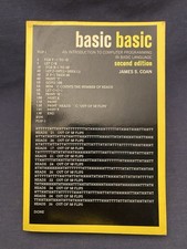 1978 BASIC BASIC Computer Programming Language 2nd Ed James S Coan PB Vtg