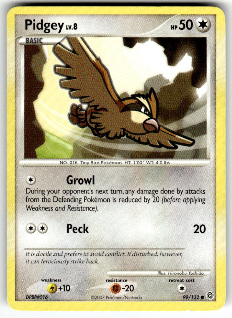 Pidgey 99/132 Common Secret Wonders Pokemon MP