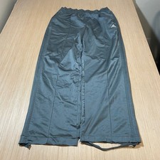 Adidas Track Pants Men Grey Wide Leg Three Stripe Athletic Joggers M