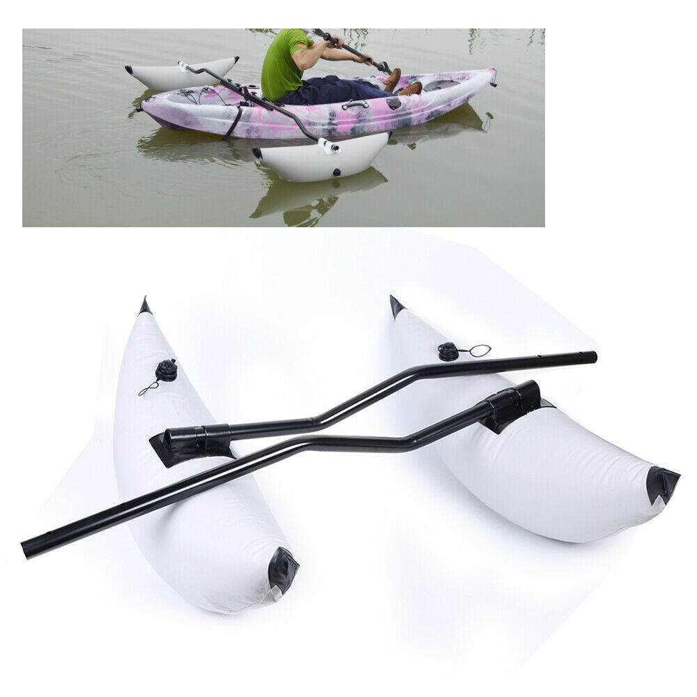 2 White PVC Kayak Canoe Boat Fishing Outrigger Stabilizer & Ama Kit