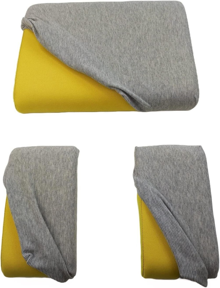 Set Fodere Per Sedia Ergonomica - 3 Pezzi Nero (Sedile + 2 Ginocchiere), Elasticizzate, Lavabili - Foto 5