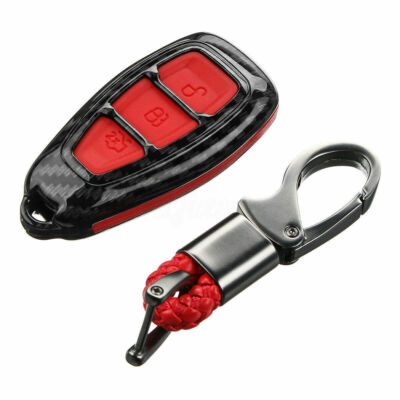 Carbon Fiber Pattern Key Fob Case Cover For Ford Focus, Kuga, C-Max, Galaxy - 3 Button, Clip On 2 thumbnail image