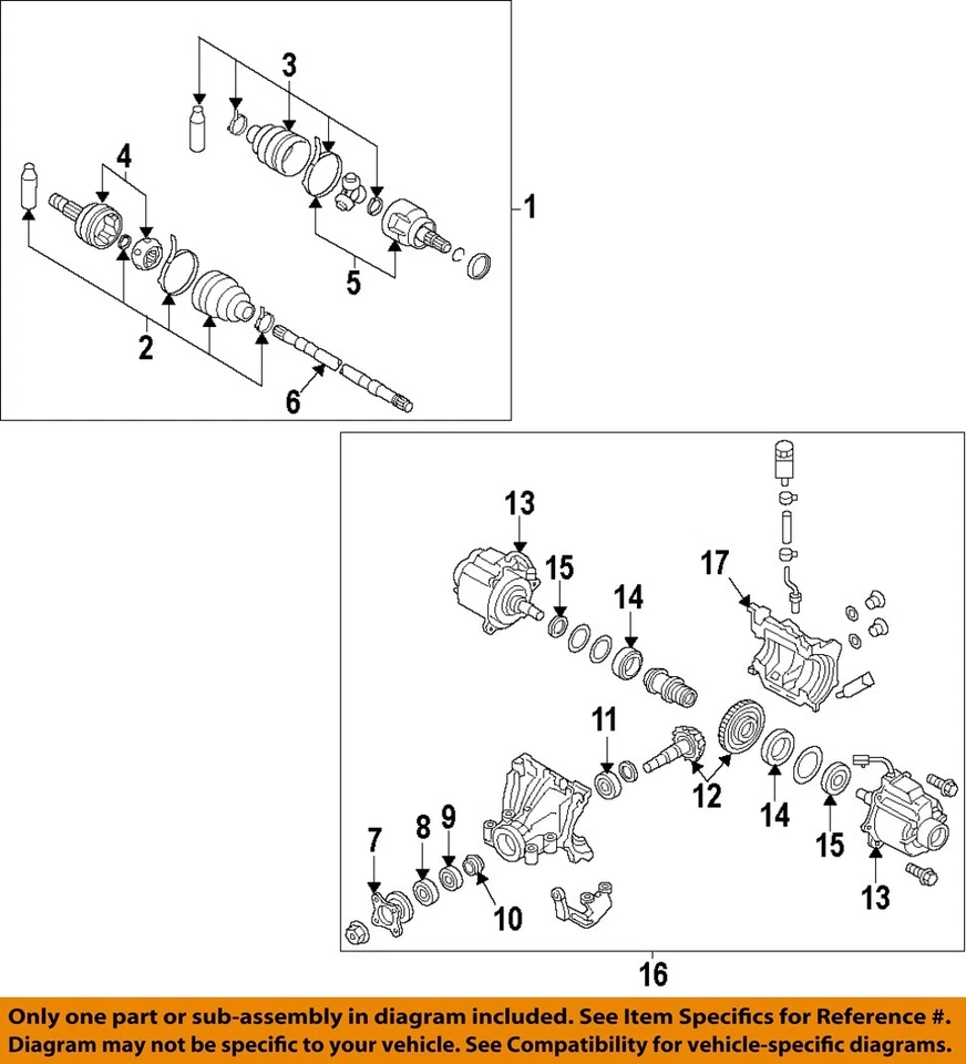 Used Rear Drive Axle Shaft fits: 2012 Nissan Juke Rear Axle AWD Rear Grade A Foto 3 de 4