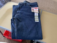 NWT WRANGLER MENS REG FIT FIVE STAR FLEX BLUE DENIM JEANS SIZE 44x30