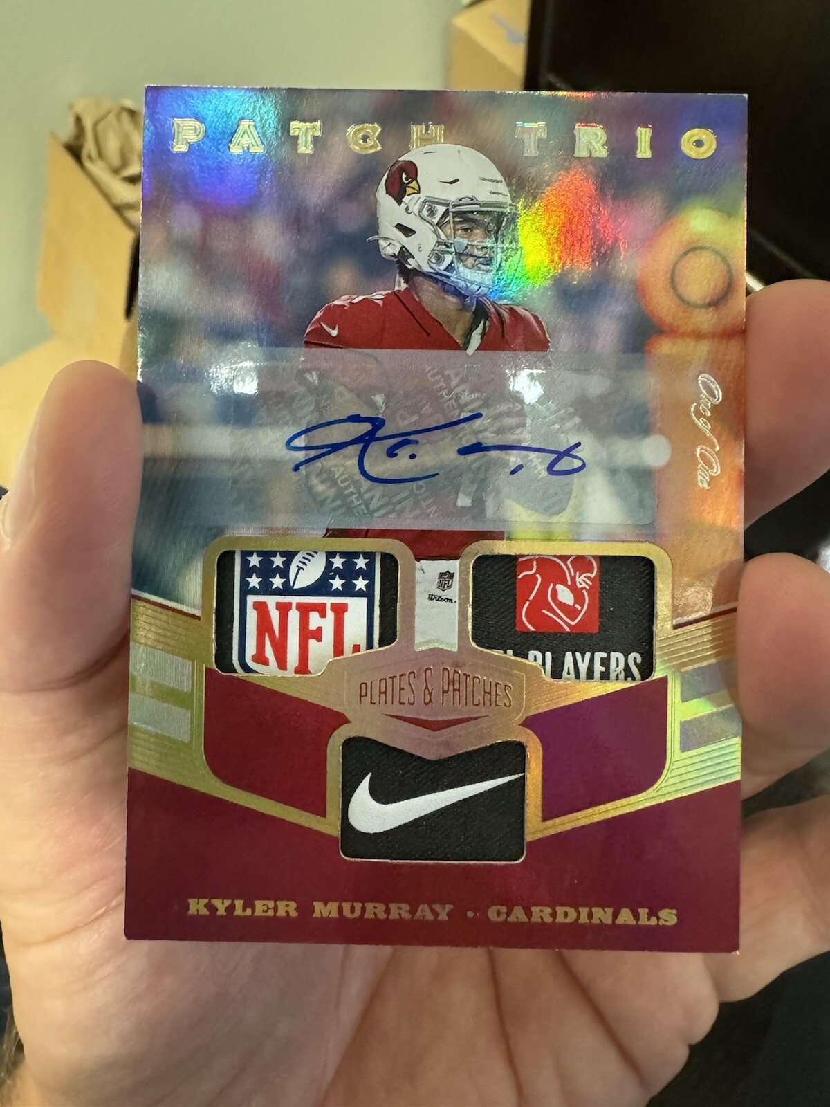 Kyler Murray Panini Plates & Patches Patch Trio #KMU Autograph
