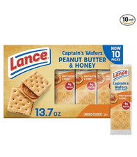 Lance Sandwich Crackers Captain's Wafers Peanut Butter and Honey 10 Packs