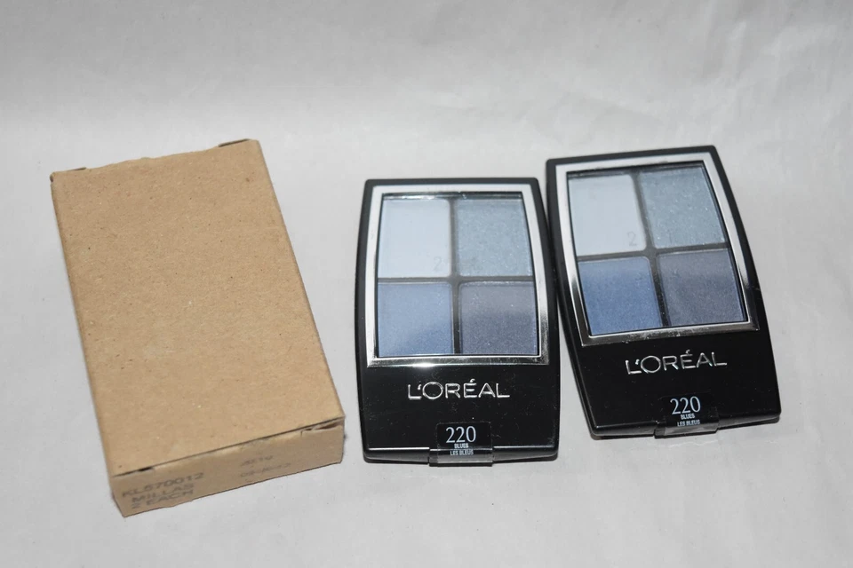 2X L'oreal wear infinite Studio secrets eyshadow quad 220 Blues - Image 3 of 3