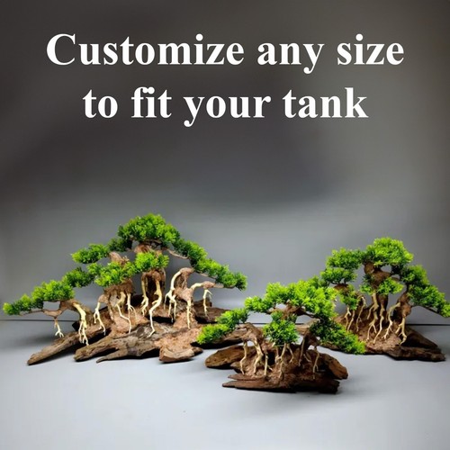 Artificial bonsai tree driftwood aquarium plants fish tank decorations - Picture 6 of 7