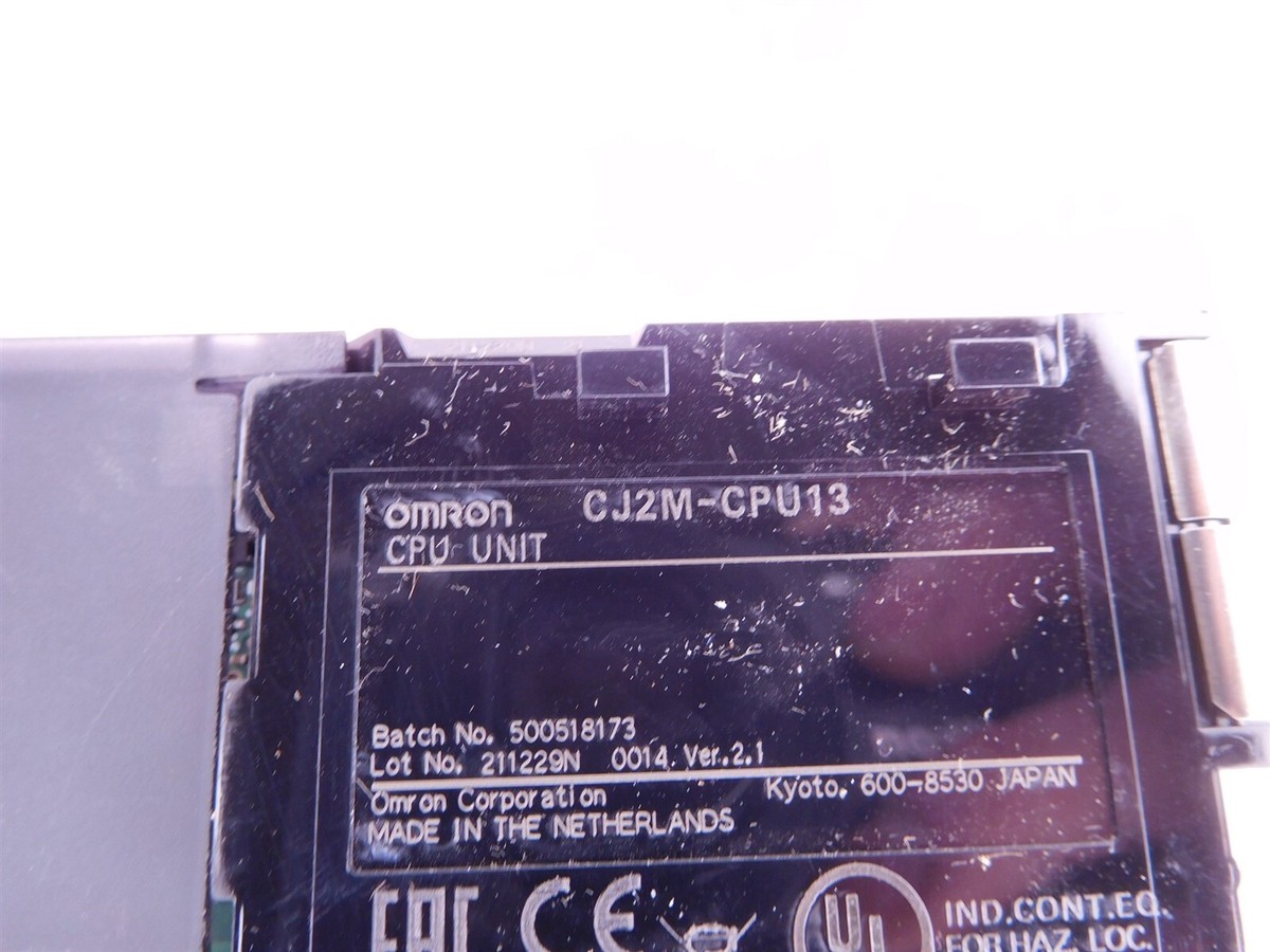 Omron PLC CPU Unit CJ2M-CPU13, RS-232C Serial Port USB Programming 