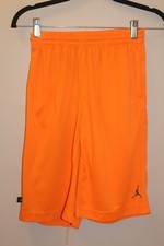 Air Jordan Dri-Fit Boys Orange Basketball Shorts Boys Size L Large 152-158 cm 