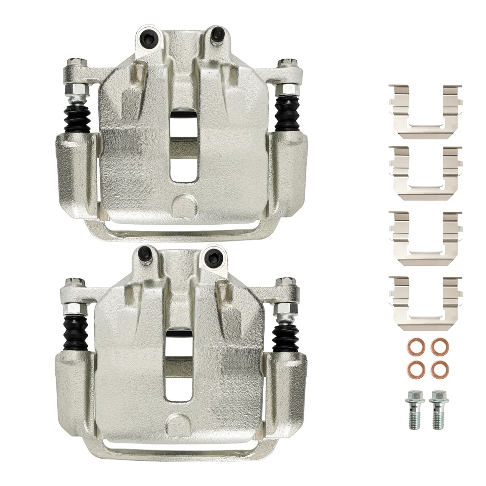 Pinzas de freno delanteras con par de soportes 2 para Chevy Equinox Impala GMC Terrain 2,4 L Foto 3 de 4