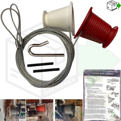 Merlin Doric Henderson Garagentor Kabel Lift Drähte Kegel Spulen Reparatursatz
