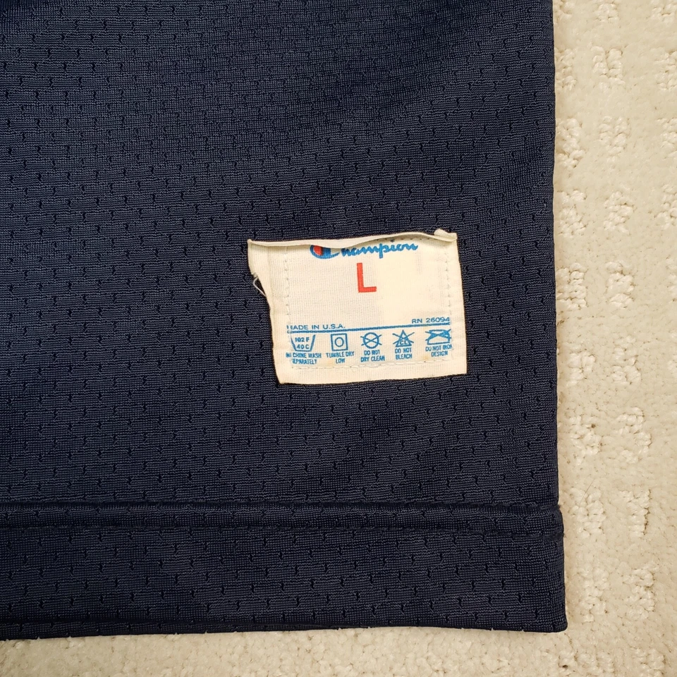 Camiseta de fútbol americano vintage de los Michigan Wolverines para hombre grande azul campeón años 80 EE. UU. Bo Foto 3 de 4