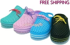 Women Clogs Shoes Slip on Open Back Lace Garden Water   6 - 11