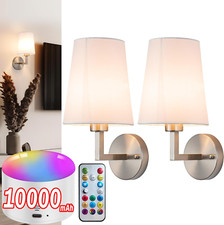 Dimmable Battery Operated Wall Sconces with Remote - Set of 2 Lights