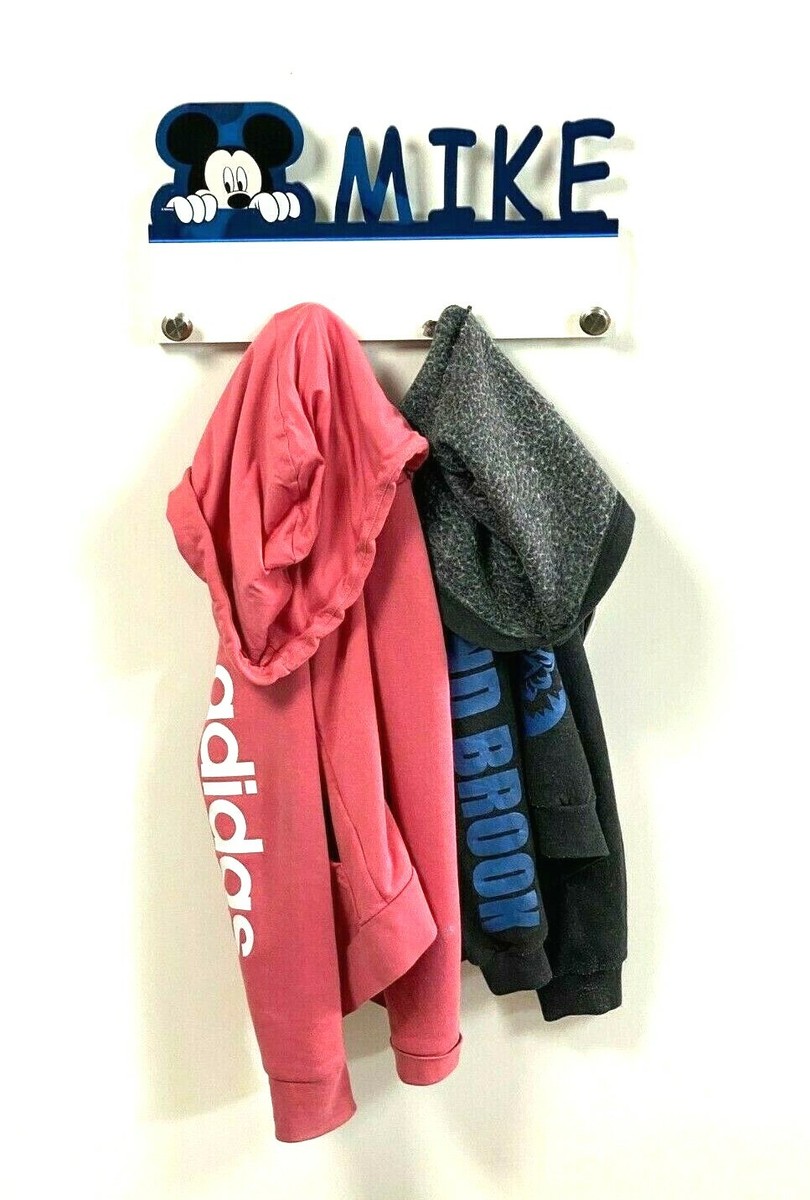 Personalized Coat Hanger Disney Mickey Mouse Rack Bag Towel Hook