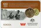2016  KOKODA 100 YEARS OF ANZAC Spirit Lives Collection Copper  25c carded Coin