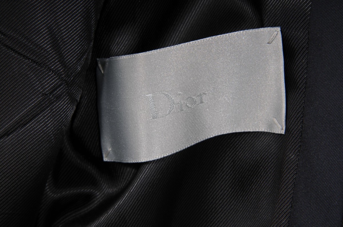 Dior Mens Atelier Logo Bomber Jacket IT 48 Medium Black White 