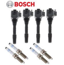 Bosch OEM Ignition Coil & Spark Plug Double Platinum (4sets) for BMW Mini 14-20