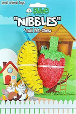 A E Cage 644150 Nibbles Loofah Banana  Strawberry Toy - Small