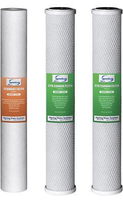 iSpring 20X2.5-Inch Filter Replacement Cartridges for WCB32O& WCB32 Water System