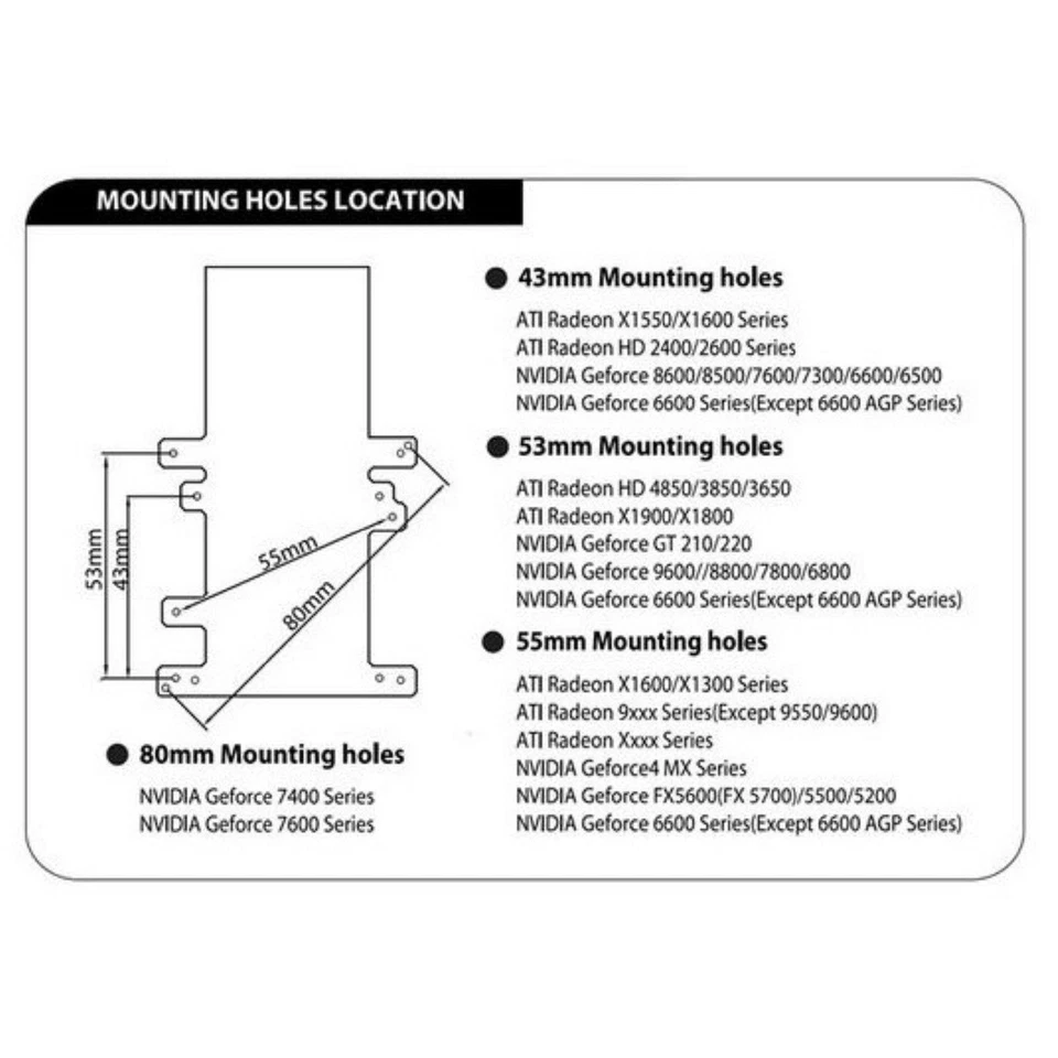 PC Computer VGA Video Graphics Card Cooler Heatsink Cooling Fan 3Pin 92mm Multi - Image 3 of 4