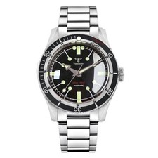 40mm 200M WR Watch For Men Japan NH35 Automatic Black Dial Screw Crown Luminous