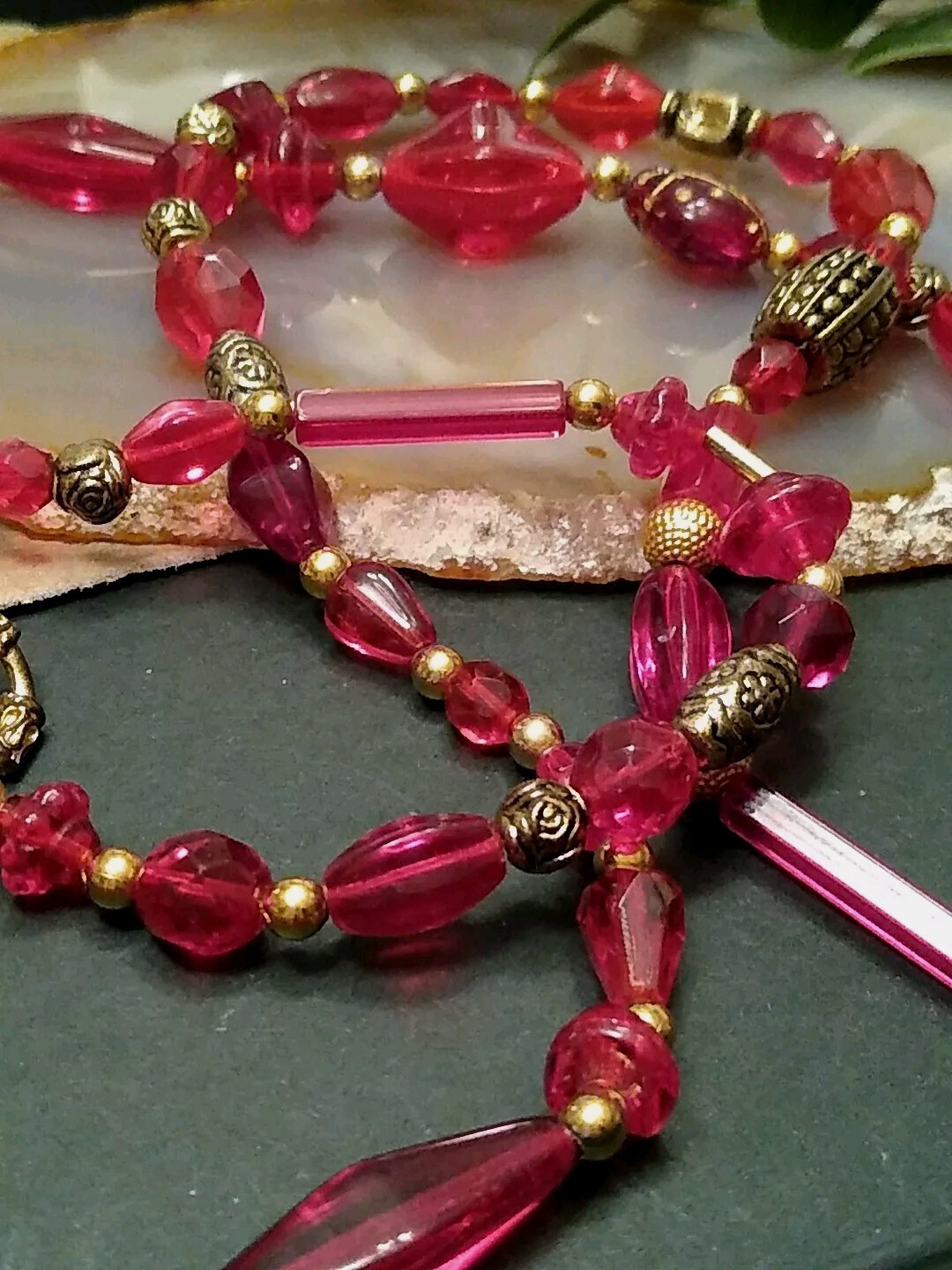 Festive! ARTISAN 30" Ruby Red Colored Assorted Gl… - image 6