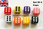 Dice Valve Tyre Dust Caps Bike Motorcycle Plastic X 4 UK Seller FITS ALL CARS