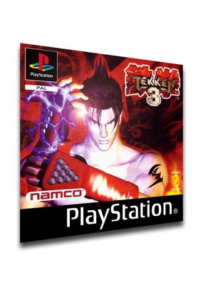 Retrogame Poster - Vintage Cover - Playstation 1 PS1 Tekken 3 - 20x20cm