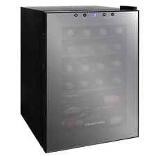 Image of Russell Hobbs 20 Bottle 62L Mirrored Door Wine Cooler Freestanding Beverage