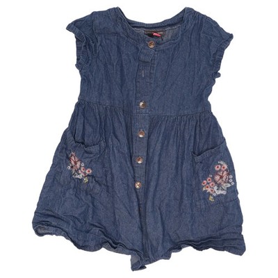 Vince Camuto, Jeanskleid, Größe: 104, Blau, Baumwolle, Blumen, Denim #uhJ