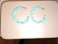 kolczyki turkusowe obręcz
