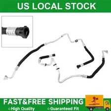 17227636879 For BMW 535i 640i Engine Oil Cooler Line Hose Pipe Inlet & Outlet x2