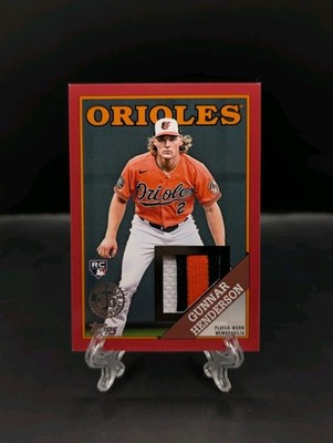 2023 Topps Series 2 Gunnar Henderson 1988 Patch Relic Red /25 Rookie RC Orioles