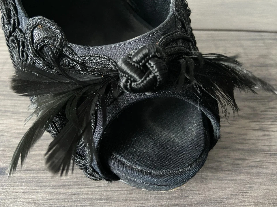 DSQUARED2 ЧЕРНЫЙ ОТКРЫТЫЙ/ПИП НОСОК SLINGBACK ТУФЛИ РАЗМЕР UK 5 EU 38 - Изображение 4 из 4