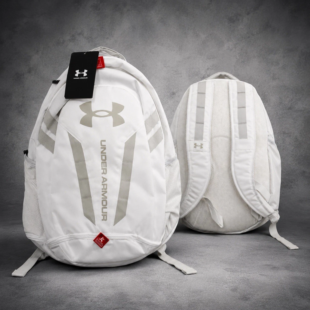 Under Armour Hustle 5.0 Backpack White UA Storm 29L Laptop Bag New With Tags