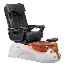 SIENA Shiatsulogic Pedicure Chair White/Gold Tub w/Discharge Pump, LX Black
