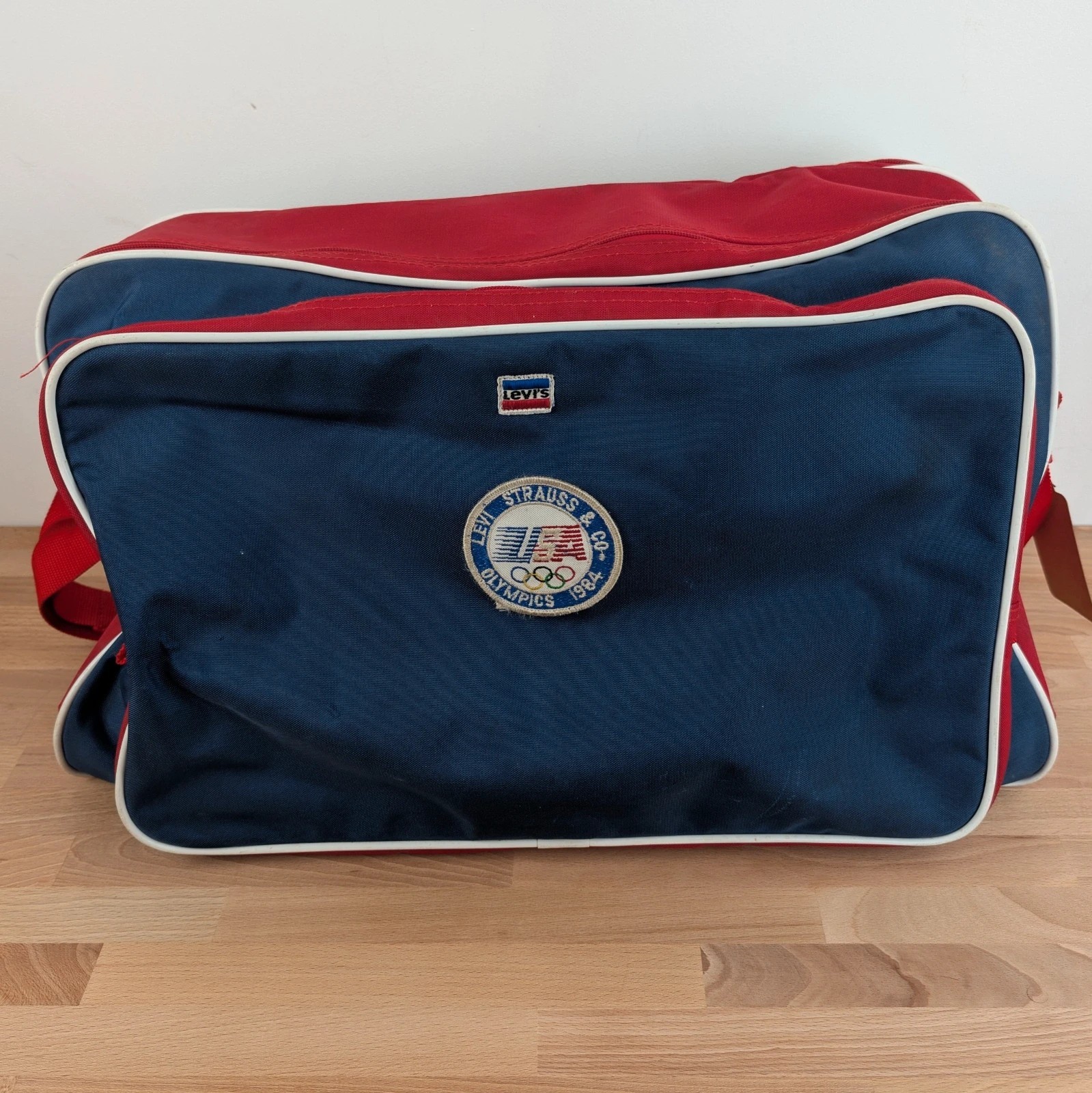 Vintage Levi's Los Angeles Olympics 1984 kit bag satchel holdall 20x12x6" DN3769