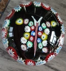 Vintage 3.25" Murano Art Glass Millefiori Butterfly Paperweight Italy