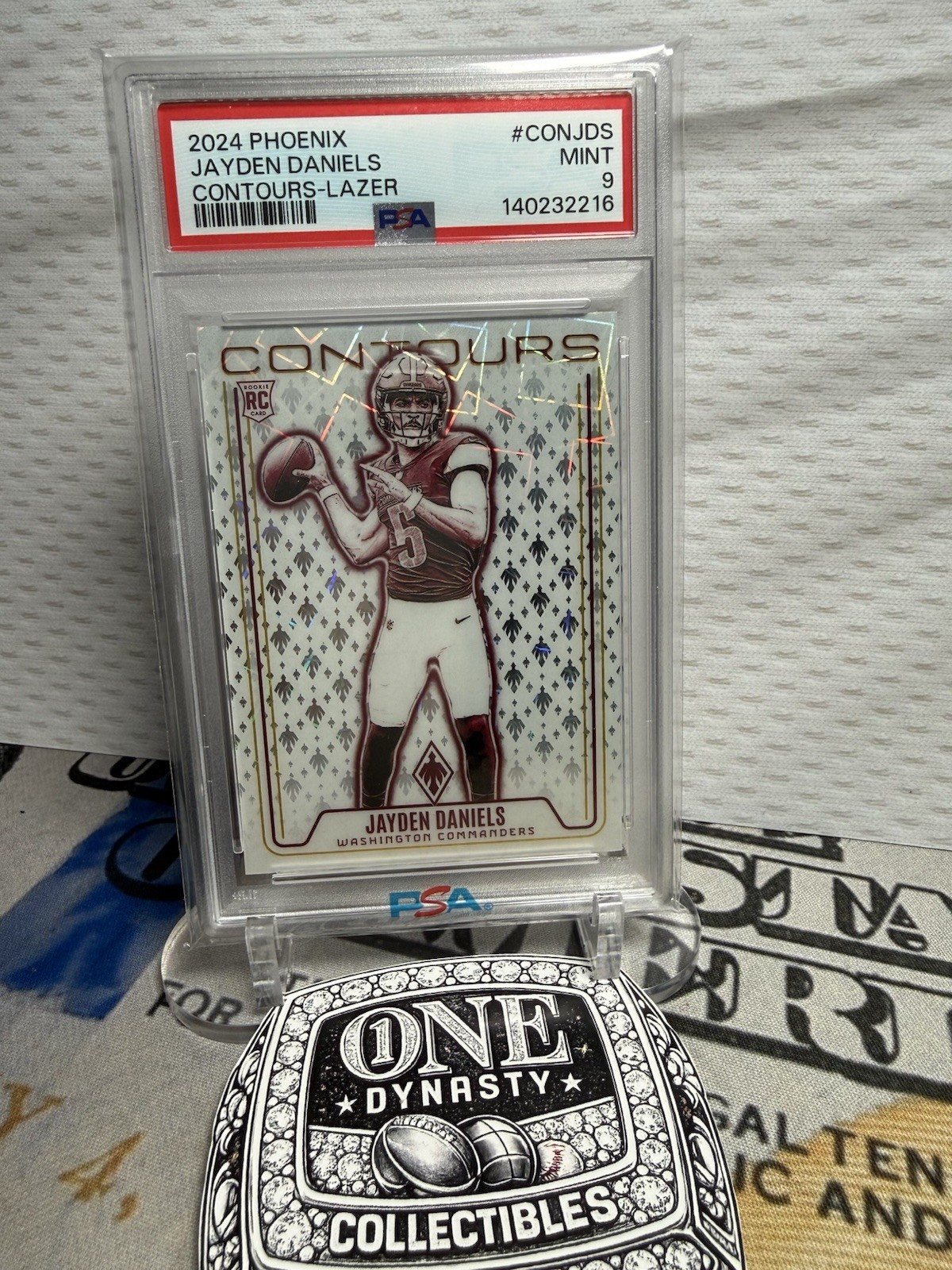 Panini Phoenix PSA 9 2024 Contours Lazer Rookie Jayden Daniels Commanders