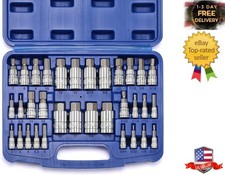 33 Piece Master Hex Bit Socket Set S2 Steel Sae And Metric Allen Socket Bit